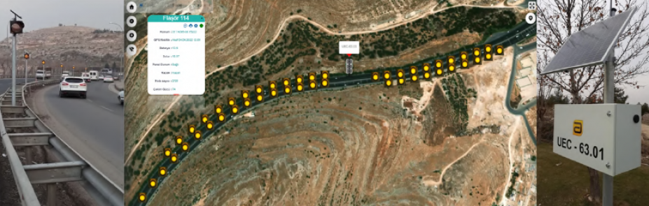 Türkiye’de bir ilk! LPWAN Uyumlu Kablosuz  Haberleşen Güneş Enerjisi ile çalışan Akıllı  Flaşör Merkezi Yönetim Sistemi